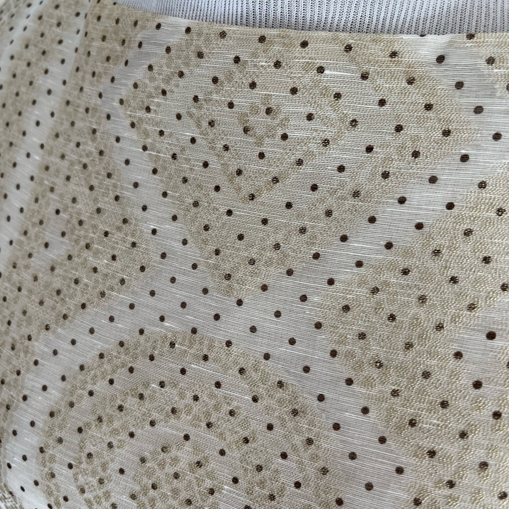 NWT YVES SAINT LAURENT rare gold dot silk blend ruched sleeve cropped blouse new - Picture 4 of 12